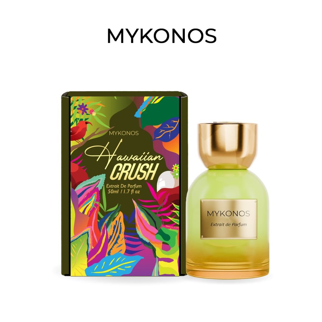 Mykonos Hawaiian Crush Extrait de Parfum – bottle and box