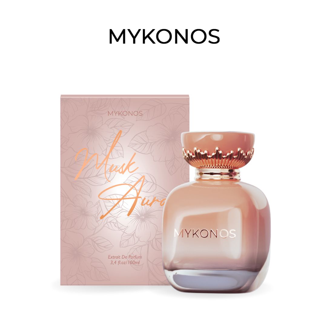 Mykonos Musk Aura Extrait de Parfum – bottle and box