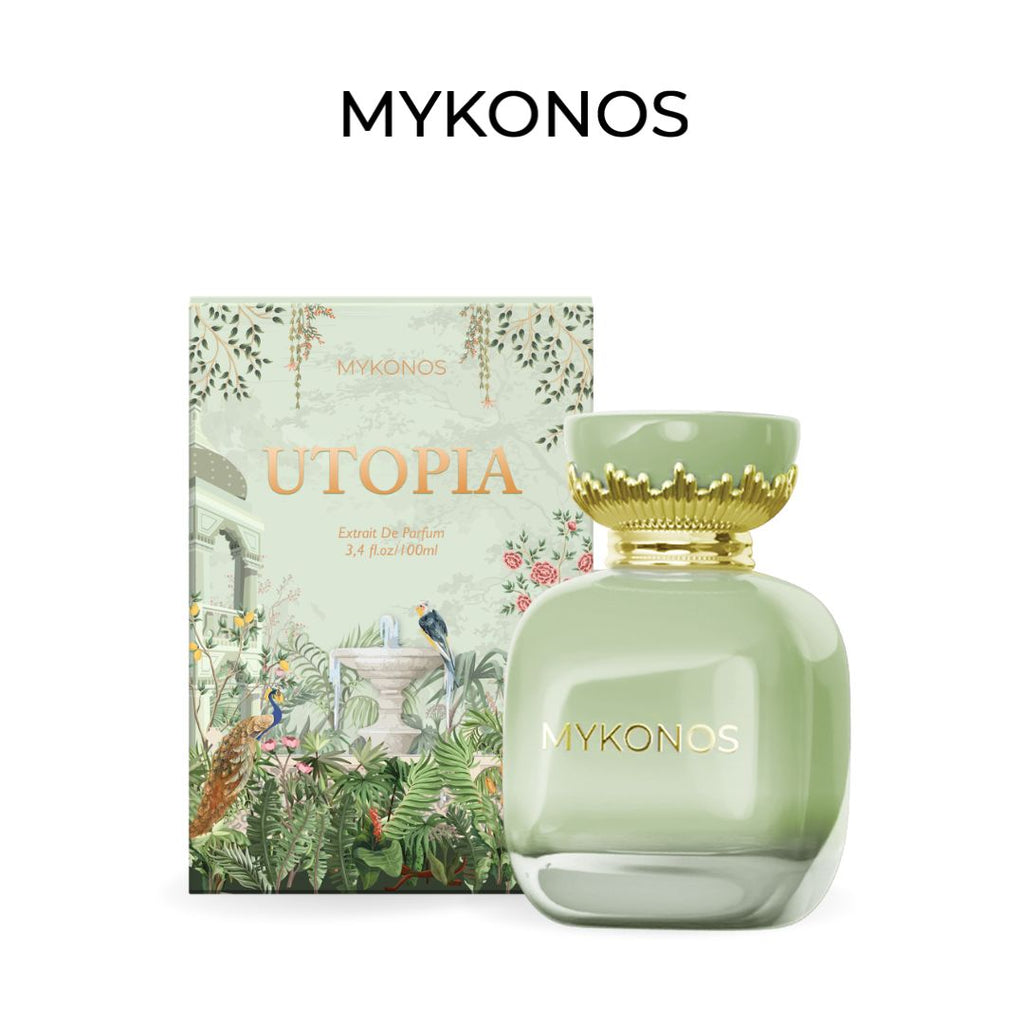 Mykonos Utopia Extrait de Parfum – bottle and box